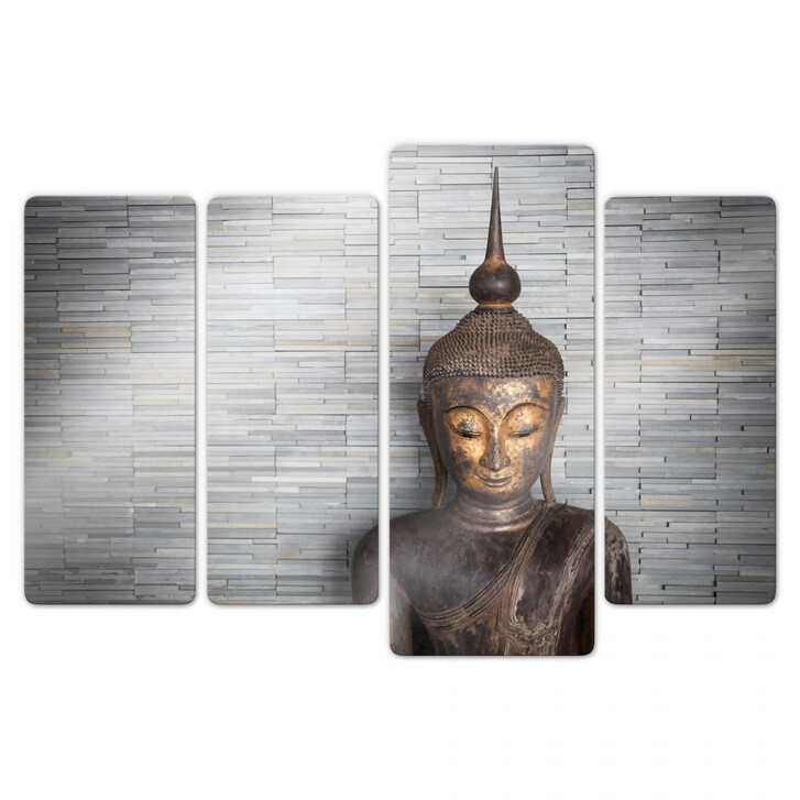 Glasbild Thailand Buddha (4-teilig) - WA128177