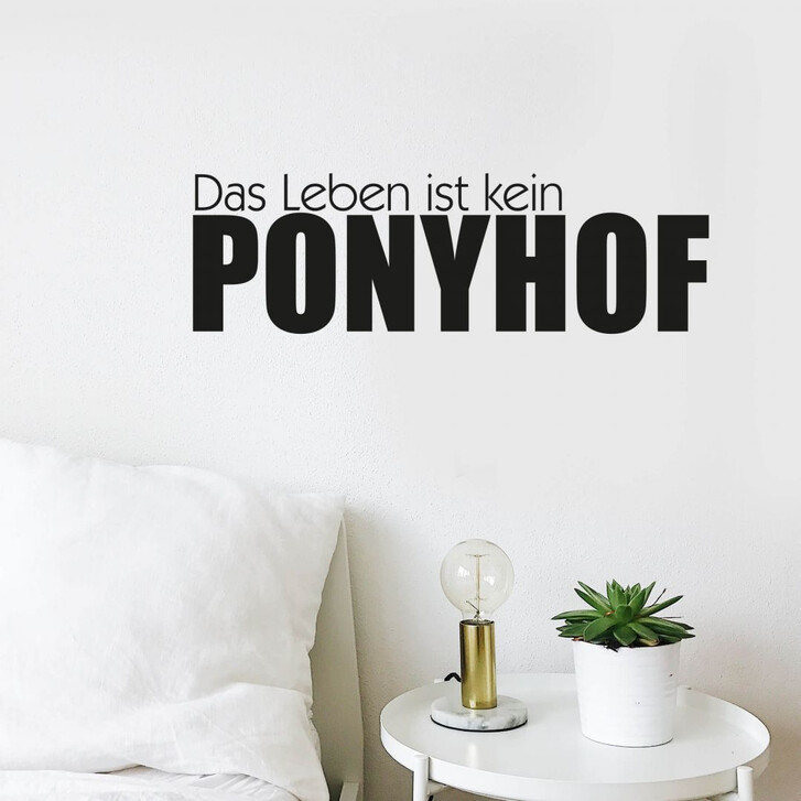 Wandtattoo Das Leben ist kein Ponyhof 3 - WA208015