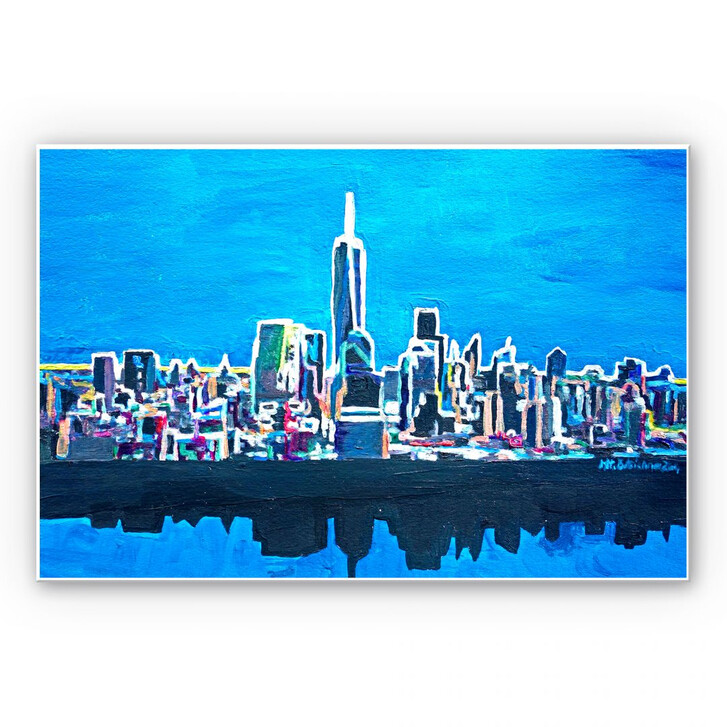 Hartschaumbild Bleichner - New York City im Neonschimmer - WA129599