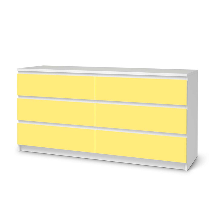 Möbelfolie IKEA Malm Kommode 6 Schubladen (breit) - Gelb Light - CR116570