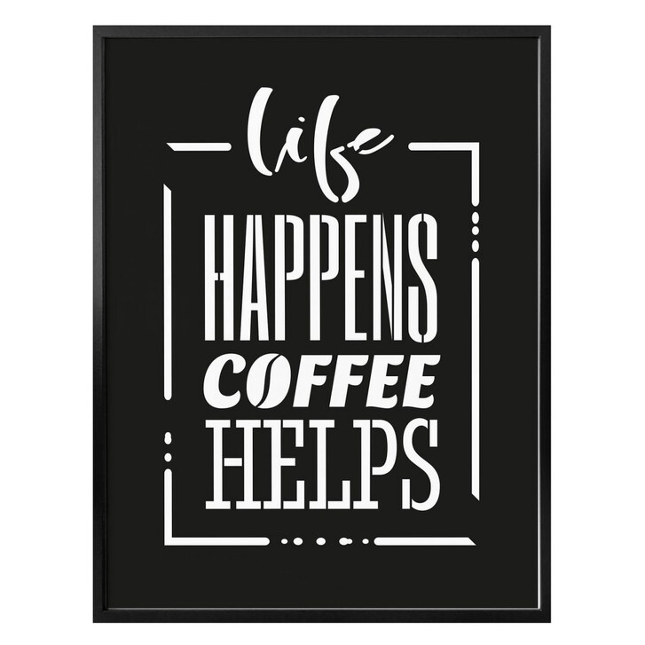 Poster Life happens coffee helps - WA287426