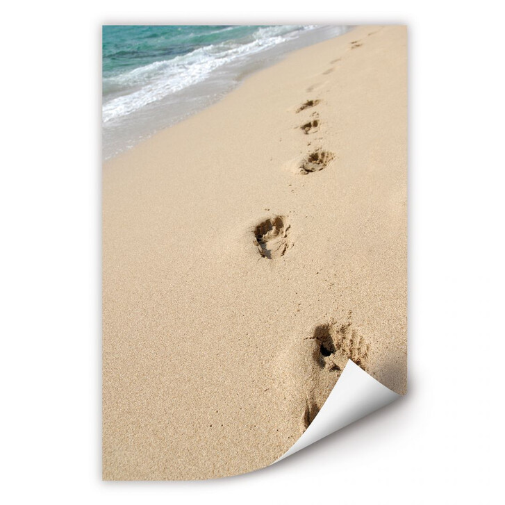 Wallprint Fussspuren im Sand - WA184157