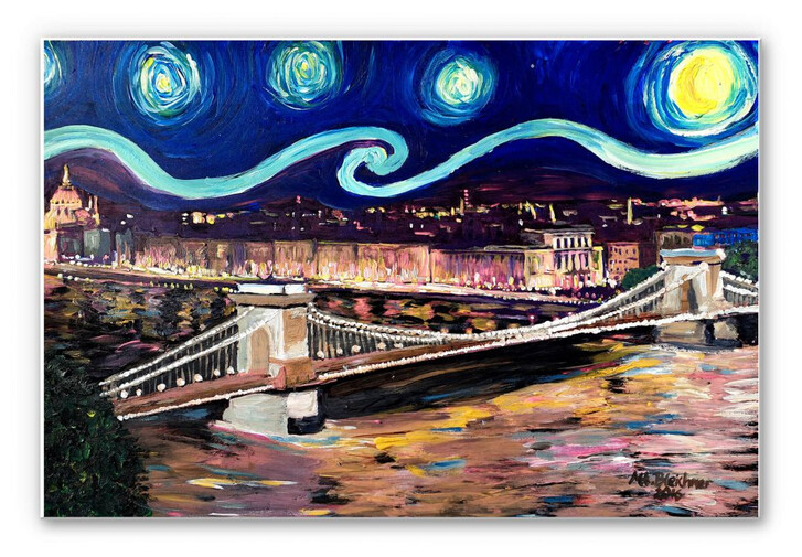 Wandbild Bleichner - Starry Night in Budapest - WA259980