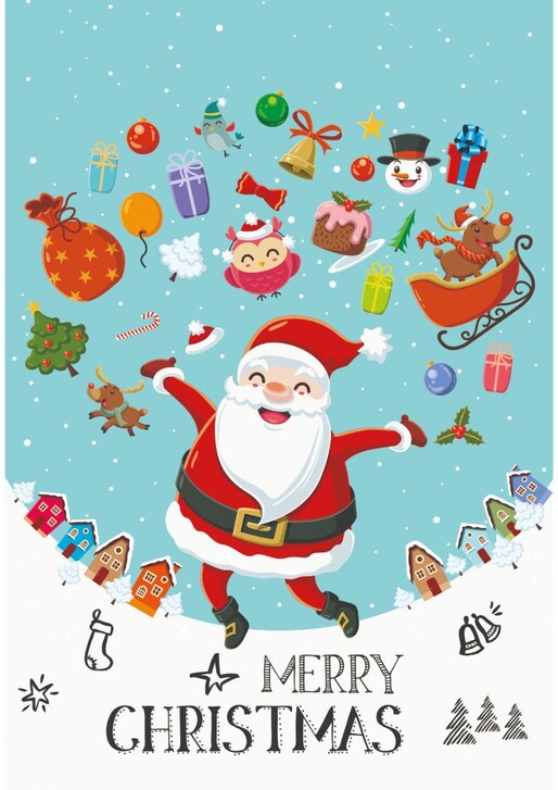 Gutschein Weihnachten - Weihnachtsmann Geschenke - Merry Christmas - CHF 10 - GU370001