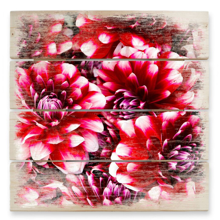 Holzbild Rote Blütenpracht - WA132396