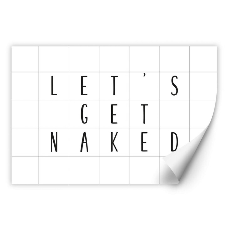 Wallprint mit Raster - Let's get naked - WA293597