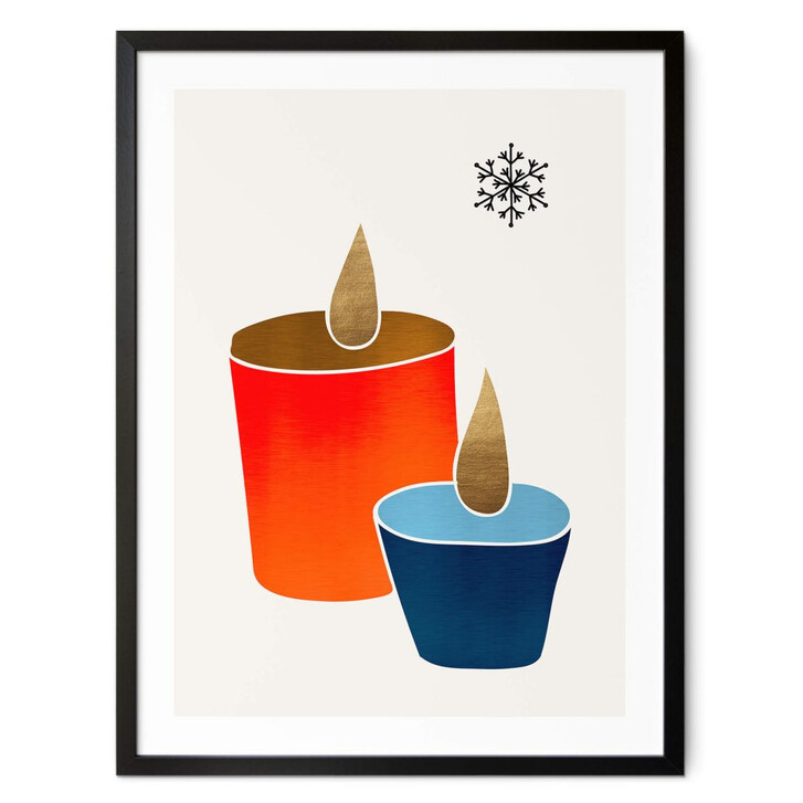 Poster Kubistika - Kerzen im Winter - WA349168