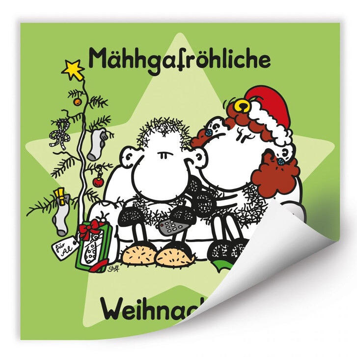 Wallprint sheepworld Mähhgafröhliche Weihnachten! - WA190821