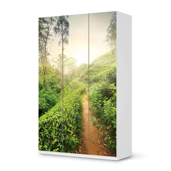 Möbelfolie IKEA Pax Schrank 236cm Höhe - 3 Türen - Green Tea Fields - CR118596