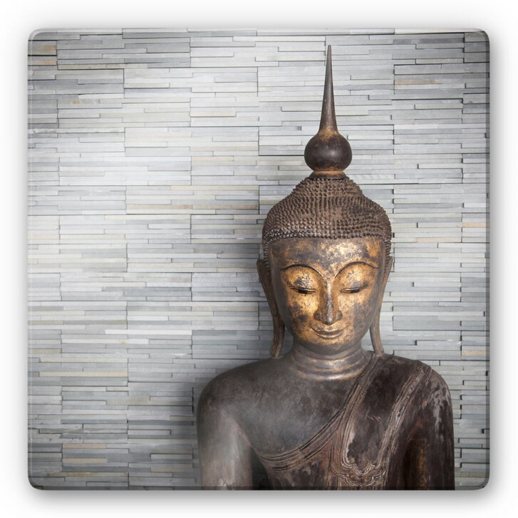 Glasbild Thailand Buddha - quadratisch - WA128190