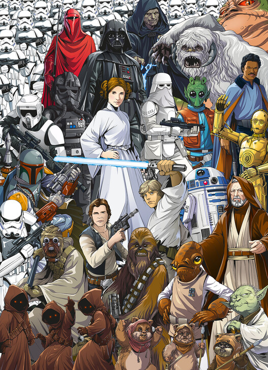Fototapete Star Wars Classic Cartoon Collage - KO4-4111