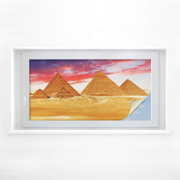 Sichtschutzfolie Die Pyramiden von Gizeh - Panorama - WA174706