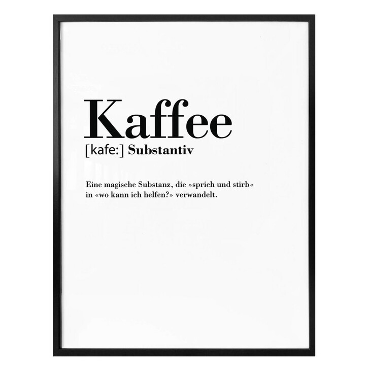 Poster Grammatik - Kaffee - WA161062