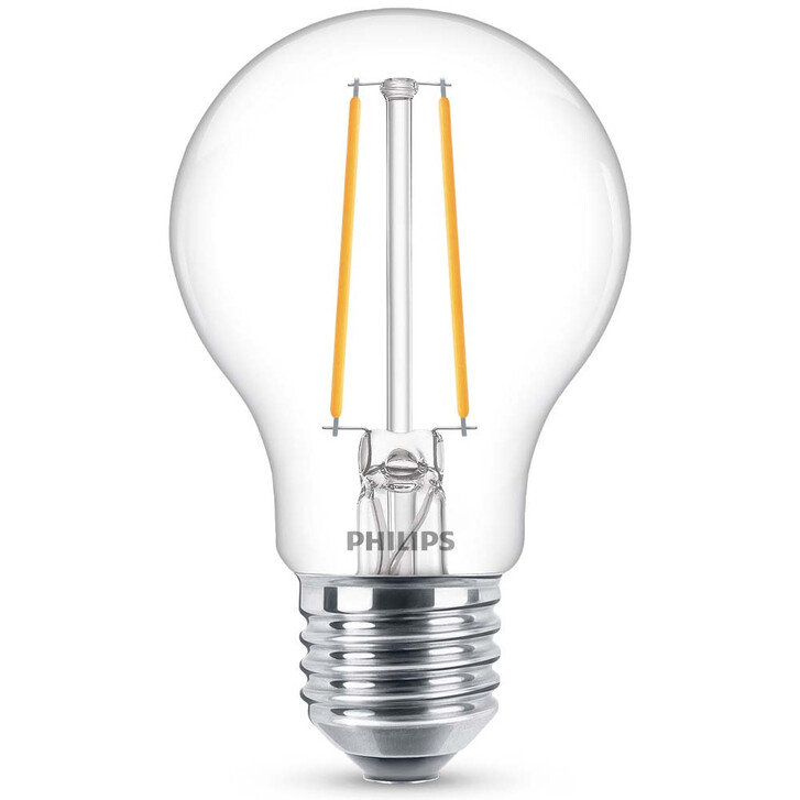 Philips LED Lampe ersetzt 25W, E27 Standardform A60. klar, warmweiss, 250 Lumen, nicht dimmbar, 1er Pack Energieklasse A&&