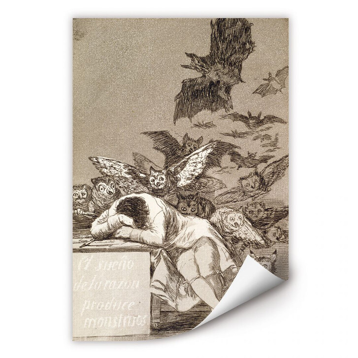 Wallprint de Goya - Der Schlaf der Vernunft gebiert Ungeheuer - WA190767