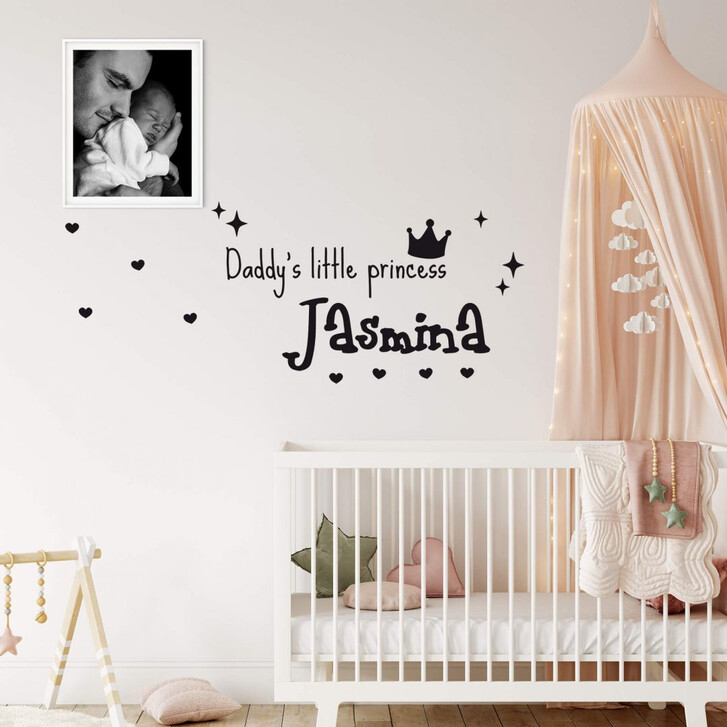 Wandtattoo & Name Daddy's little Princess - WA204060