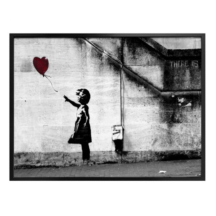 Poster Banksy - Girl with balloon 30x24cm ohne Aufhängung - WA256772