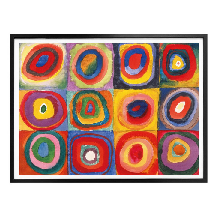 Poster Kandinsky - Farbstudie: Quadrate und konzenzentrische Ringe - WA162021