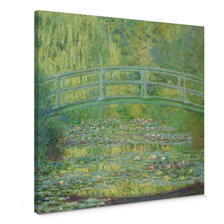 Leinwandbild Monet - Seerosenteich und japanische Brücke - WA142588
