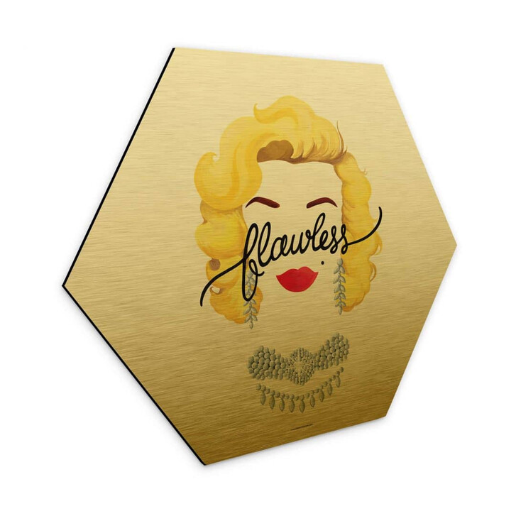 Hexagon - Alu-Dibond-Goldeffekt Tohmé - Flawless Marilyn - WA332691