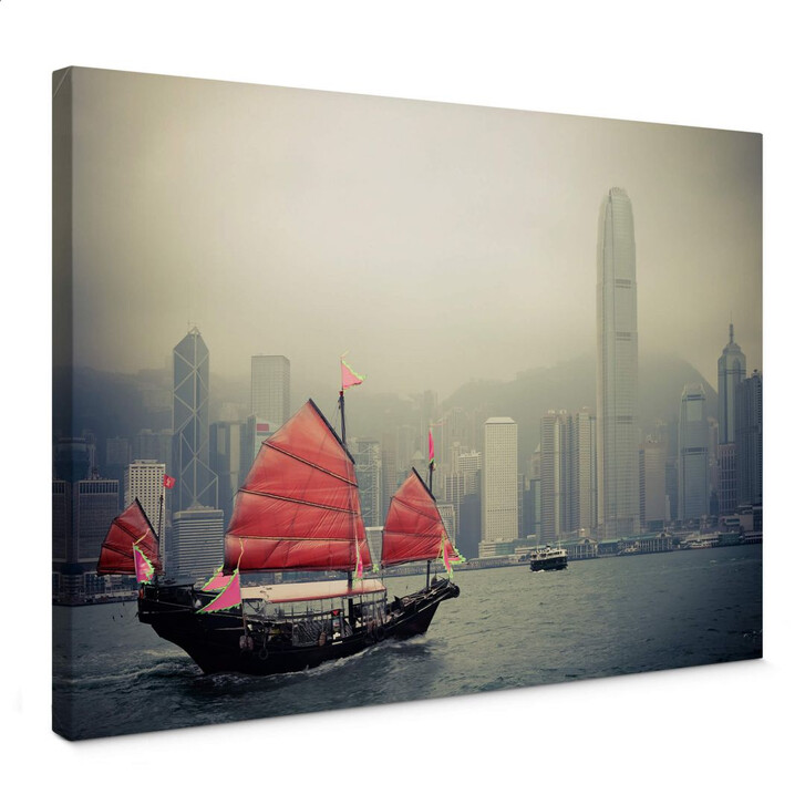 Leinwandbild Sailing in Hongkong - WA144519