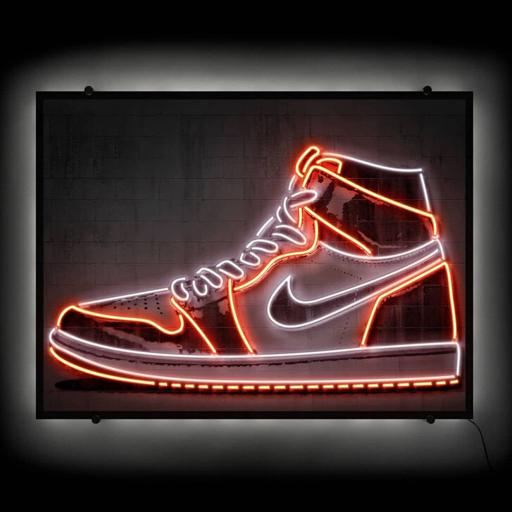 LED Wandbild Mielu - Sneaker - 80x60cm - WA321365