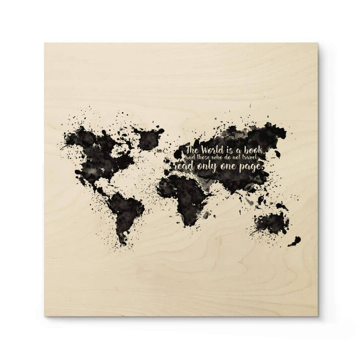 Holzposter The World is a book - WA316434