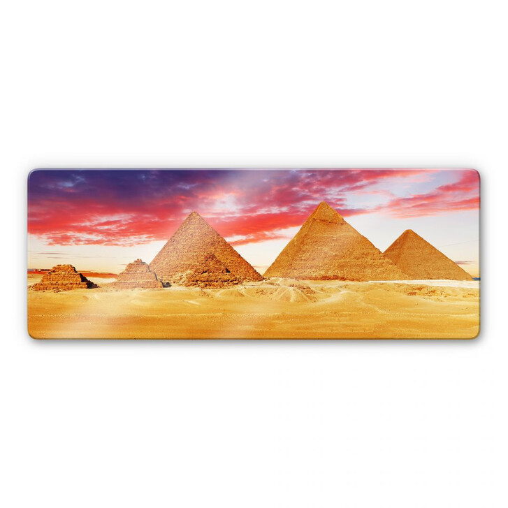 Glasbild Die Pyramiden von Gizeh - Panorama - WA122279