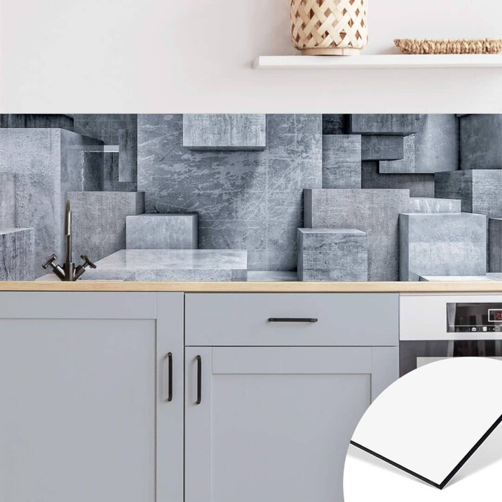 Küchenrückwand 3D Betonblöcke - WA354430