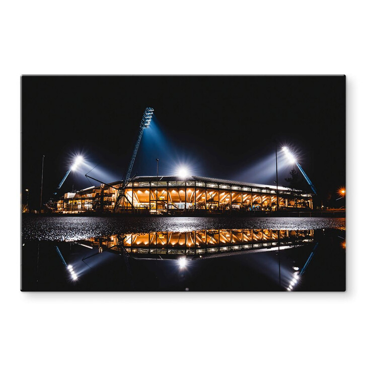 Glasbild FC Hansa Rostock Stadion bei Nacht - 60x40cm - WA352811