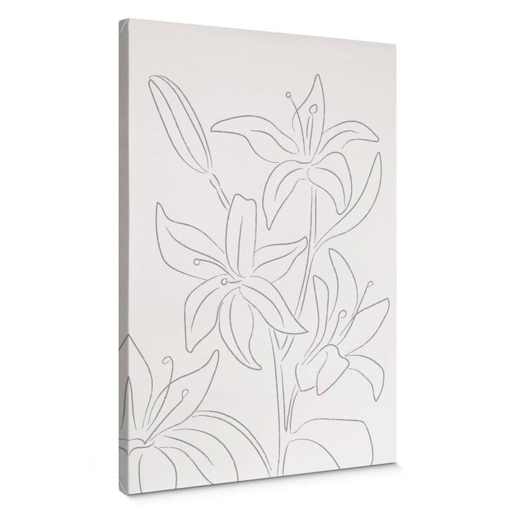 Leinwandbild 1X Studio - Line Art Floral - Minimalistische Blumen - WA354491