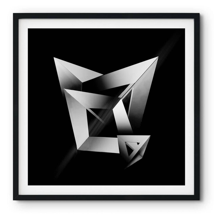 Poster Gong - 3D geometrische Formen - Quadratisch - WA355237