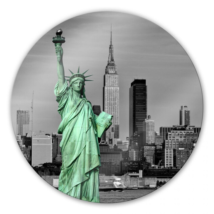 Glasbild Statue of Liberty - rund - WA127907