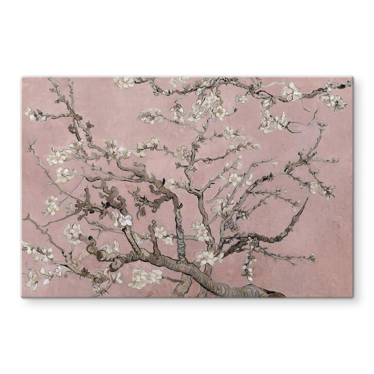 Glasbild van Gogh - Mandelblüte Rosé - WA315438