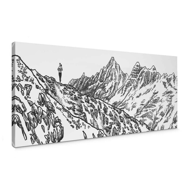 Leinwandbild Sparshott - Der Berglauf - Panorama - WA317270