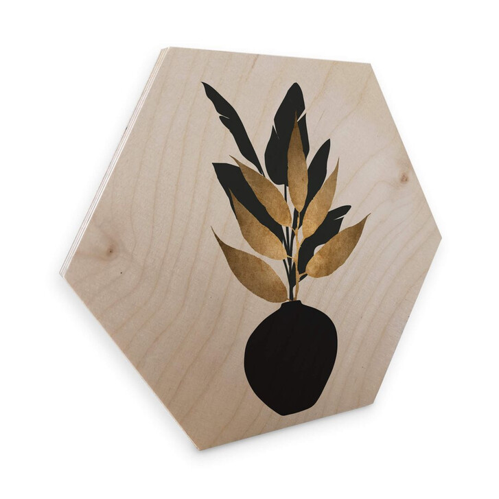 Hexagon - Holz Birke-Furnier Kubistika - Bouquet No. 5 - WA297681