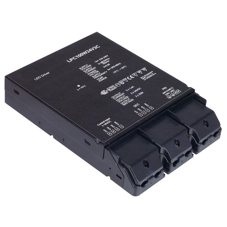 LED-Netzteil, 100W, 24V, 3-fach dimmbar über 1-10V - CL100556