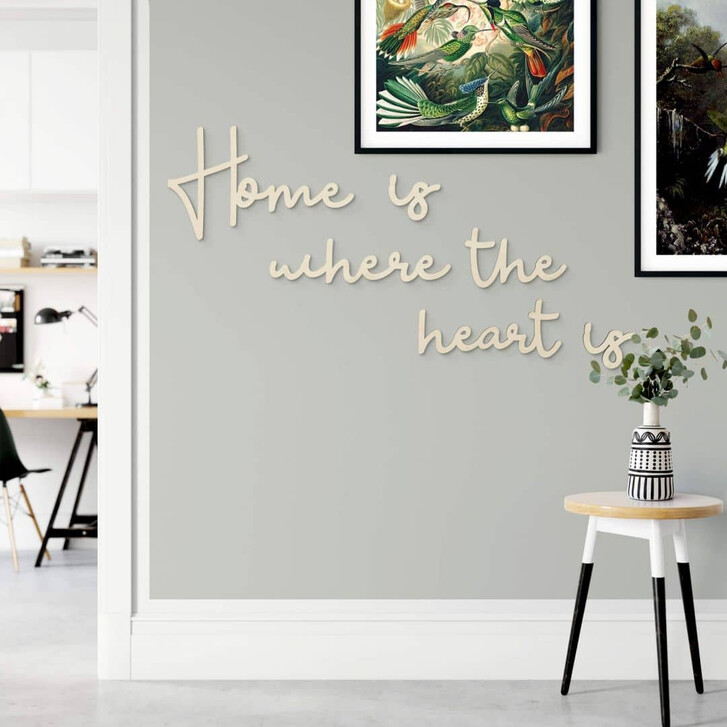 Holzbuchstaben Pappel - Home is where the heart is (6-teilig) - WA309766