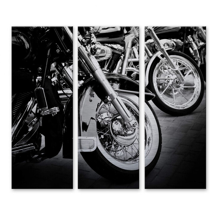 Alu-Dibond Bild Motorcycle Wheels (3- teilig) - WA112456