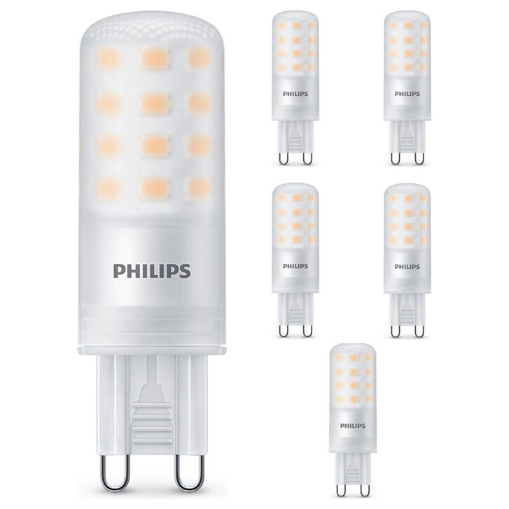Philips LED Lampe ersetzt 40W, G9 Brenner, warmweiss, 400 Lumen, dimmbar, 6er Pack Energieklasse A&& - CL127198