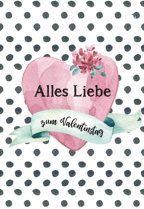 Gutschein Alles Liebe zum Valentinstag - Herz Polka - CHF 10 - GU640001