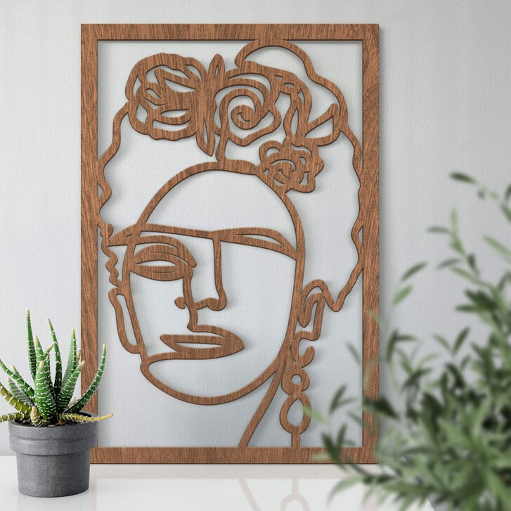 Holzdeko Mahagoni Hariri - Frida Kahlo - WA302794
