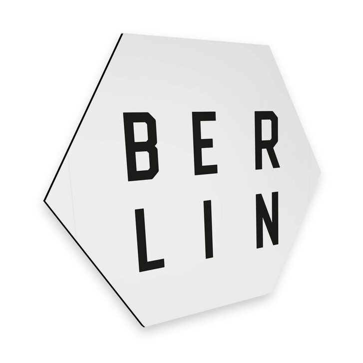 Hexagon - Alu-Dibond - Typografie Berlin - WA262971