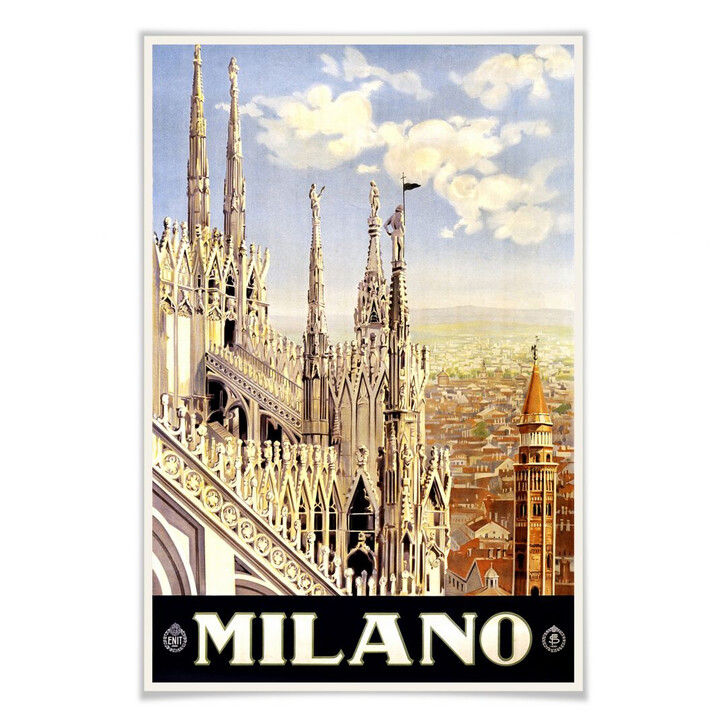 Poster Vintage Travel - Milano - WA168028