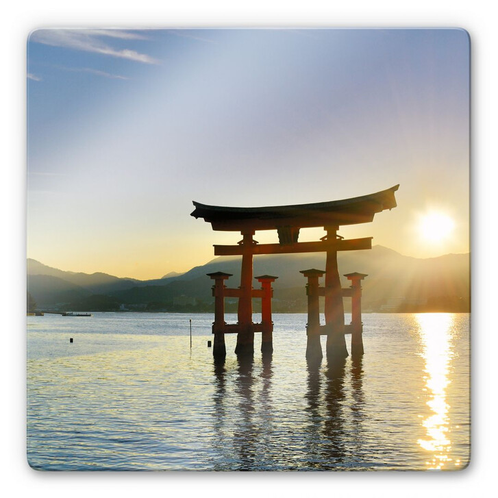 Glasbild Itsukushima Schrein - quadratisch - WA123811
