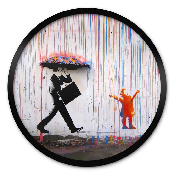 Poster Banksy - Coloured Rain - Rund - WA328589