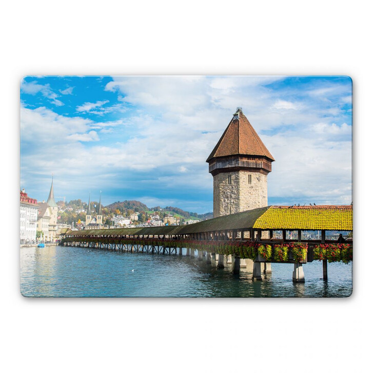 Glasbild Holzbrücke in Luzern - WA123685