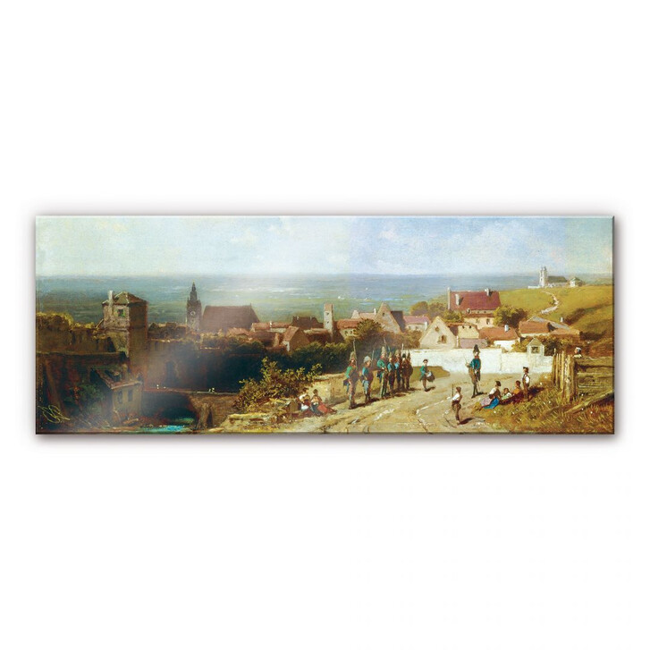 Acrylglasbild Spitzweg - Altes Städtchen - Panorama - WA111116