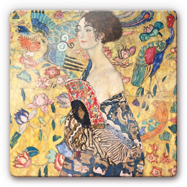Glasbild Klimt - Dame mit Fächer - WA124121