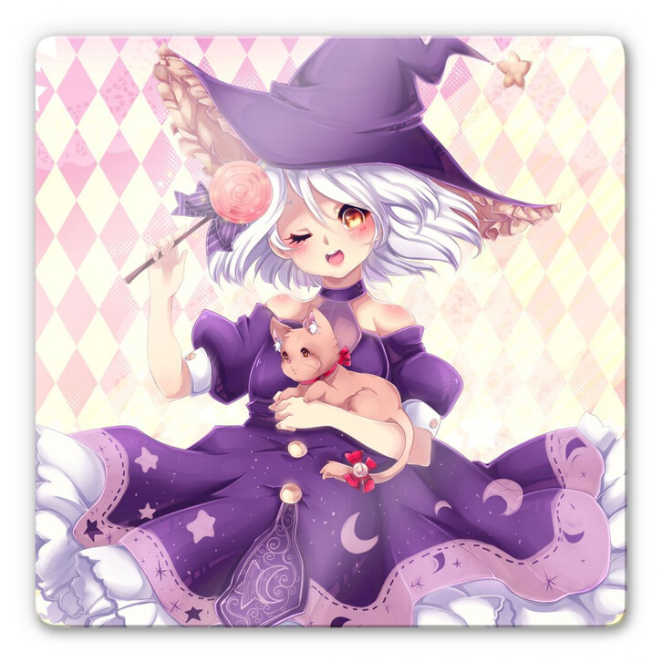 Glasbild La Doll Blanche - Little Witch - WA124510